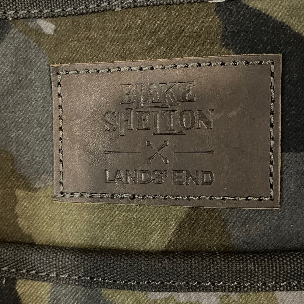 Land's End Camouflage Tote Bag - Black, Green & Gray. - Picture 9 of 9